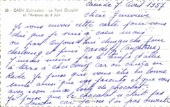 CPSM Caen the Churchill Bridge and L Avenue of June 6th