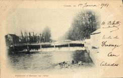 VINTAGE POSTCARD Caen Footbridge and stopping on L Decorate Lavender fields