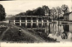 VINTAGE POSTCARD Caen New Stopping upstream Child
