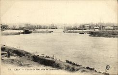 VINTAGE POSTCARD Caen Vue On the Bridge Presses of Montalivet