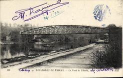 VINTAGE POSTCARD Caen the Edges Of L Decorates the bridge of L school
