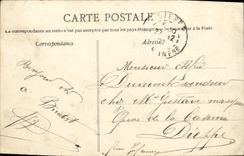 VINTAGE POSTCARD Caen L Entered of the Port Boats
