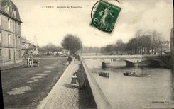 VINTAGE POSTCARD Caen the Bridge of Vancelles