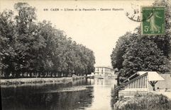 VINTAGE POSTCARD Caen L Decorates and the Footbridge Barracks Hamelin Militaria