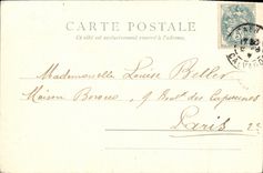 VINTAGE POSTCARD Caen the Quays Boat