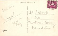 VINTAGE POSTCARD Caen the Basin Boat