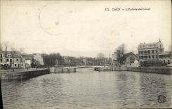 VINTAGE POSTCARD Caen L Entered of the Canal