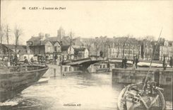 VINTAGE POSTCARD Caen L entered of the Port