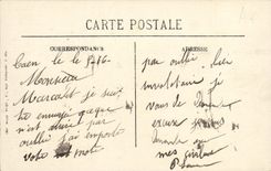 VINTAGE POSTCARD Caen Seen from of the Stopping Boats