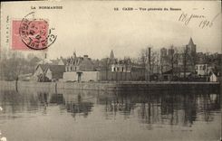 VINTAGE POSTCARD Caen View of the Basin