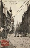 VINTAGE POSTCARD Caen the Street Holy Jean Militaria Soldiers