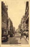 VINTAGE POSTCARD Caen Street Saint Pierre cars