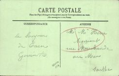 VINTAGE POSTCARD Caen the Street Saint Pierre and L Church