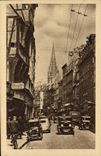 VINTAGE POSTCARD Caen the street Holy Jean With the Automobile Chime