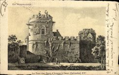 VINTAGE POSTCARD Caen the Tower of People D Weapons has Caen