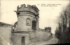 VINTAGE POSTCARD Caen Old Hotel De Nollent the Tower known as of People D Weapons