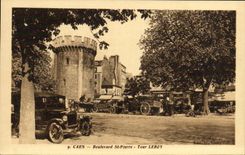 VINTAGE POSTCARD Caen Boulevard Saint Pierre Turn Automobile Roy
