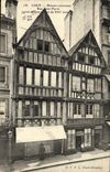 VINTAGE POSTCARD Caen Old Houses Street Levrard Saint Pierre