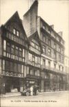 VINTAGE POSTCARD Caen Old women Houses of the Street St Automobile Pierre Jacqueline