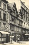 VINTAGE POSTCARD Caen Old women Houses of the Street St Pierre Levrard Bazin