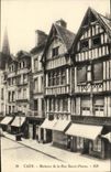 VINTAGE POSTCARD Caen Houses Street Levrard Saint Pierre
