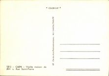 CPSM Caen Old woman House of the Street Saint Pierre