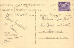 VINTAGE POSTCARD Caen Panoramic View on St Pierre and the Castle