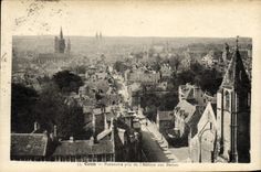 VINTAGE POSTCARD Caen Panorama taken of L abbey to the ladies