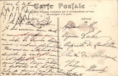 La POSTAL Caen L canal de alimentacion y el pescado de la VENDIMIA hace compras