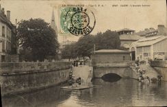 La POSTAL Caen L lavanda vieja de la VENDIMIA de la lavanderia automatica coloca