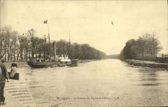 La POSTAL Caen de la VENDIMIA el barco de Le Havre y de L adorna