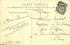 La POSTAL Caen de la VENDIMIA el barco de Le Havre y de L adorna