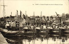 POSTAL Caen de la VENDIMIA contra los destructores en el lavabo de Caen