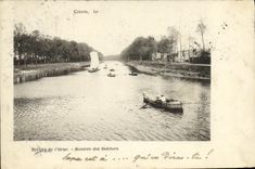 La POSTAL Caen Riviere de la VENDIMIA de L adorna vuelto de los vidrios de la arena