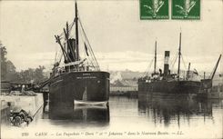 POSTAL Caen de la VENDIMIA los vapores dorados y Juana en el nuevo lavabo Hartlepool del oeste