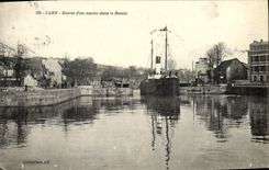 POSTAL D incorporada Caen de la VENDIMIA una nave el lavabo