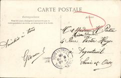 La POSTAL Caen L de la VENDIMIA llego de los vidrios de la arena en L adorna