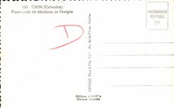 POSTAL MODERNA caminata de Caen de senora de Sevigne