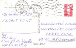 POSTAL MODERNA D vista Caen junto el rio y la universidad