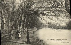 POSTAL Caen de la VENDIMIA que los bordes de L adornan con el gran curso
