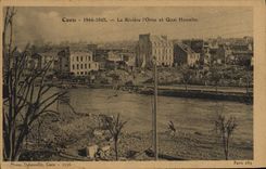 POSTAL Caen de la VENDIMIA que el rio L adorna y Quay Hamelin Militaria