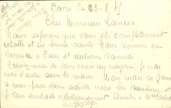 POSTAL Caen 1944 de la VENDIMIA 1945 districtos de Militaria de Gaillon