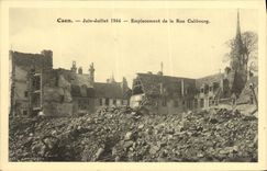 VENDIMIA POSTAL Caen junio sitio de Militaria de julio de 1944 de la calle Cailbourg