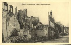 VENDIMIA POSTAL Caen junio calle Bosnieres de Militaria de julio de 1944