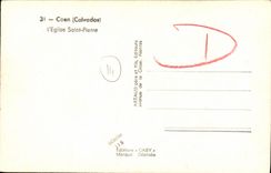 POSTAL Caen L Saint Pierre de la VENDIMIA de Militaria de la iglesia