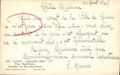 La VENDIMIA POSTAL Caen junio Militaria julio de 1944 coloca Saint Pierre junta hacia Saint Pierre de la calle