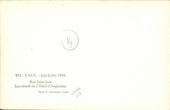 La VENDIMIA POSTAL Caen junio Militaria julio de 1944 coloca a Jean santo los accesos de L hotel D Inglaterra