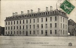 POSTAL Caen de la VENDIMIA los cuarteles de la costa este de Militaria del castillo