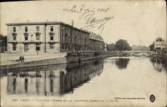 La POSTAL Caen Vue de la VENDIMIA en L adorna y los cuarteles Hamelin Militaria