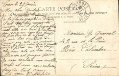 POSTAL Caen de la VENDIMIA los cuarteles de Hamelin vistos de la detencion de Militaria